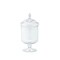 CC Home Furnishings 9" Clear Solid Candy Dish Jar with Finial Lid